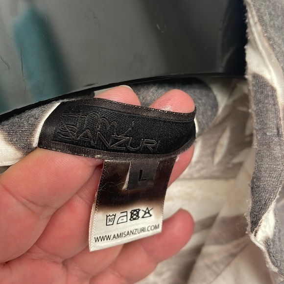 Ami Sanzuri printed  crop polo shirt Large mens - Picture 6 of 7